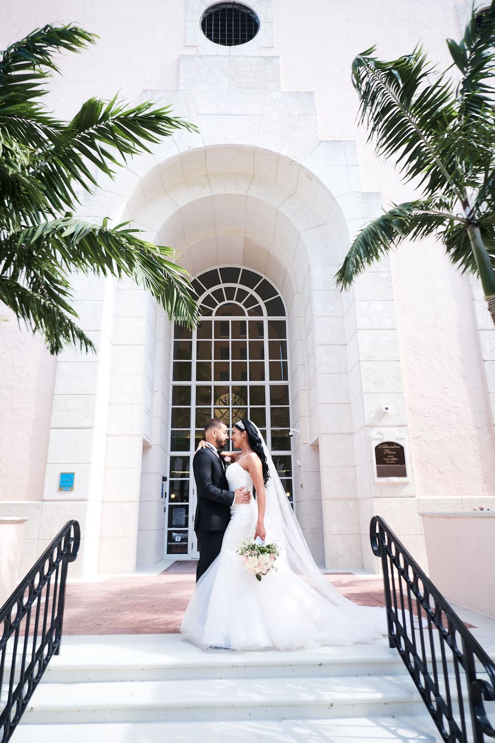 Bride and groom at Longan's Place, a South Florida wedding venue