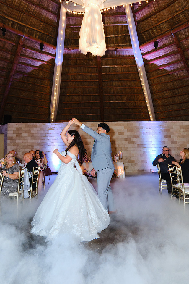 First dance under the thatched pavilion at Longan's Place