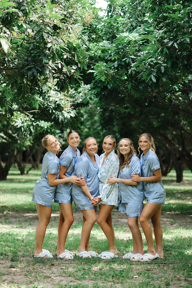 Bridal party among the longan trees at Longan's Place